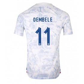 Herren Fußballbekleidung Frankreich Ousmane Dembele #11 Auswärtstrikot WM 2022 Kurzarm